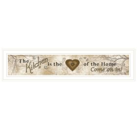 "Vintage Kitchen" By Trendy Decor 4U, Ready to Hang Framed Print, White Frame