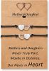 Desimtion Mothers Day Gifts,Mother Daughter Bracelets Set for 2,3,4,5,6.Matching Heart Back to School Bracelets for Mommy and Me Easter Gifts for Girl